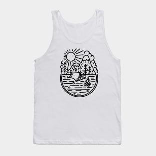 Hiking Camping Lake Life Tank Top